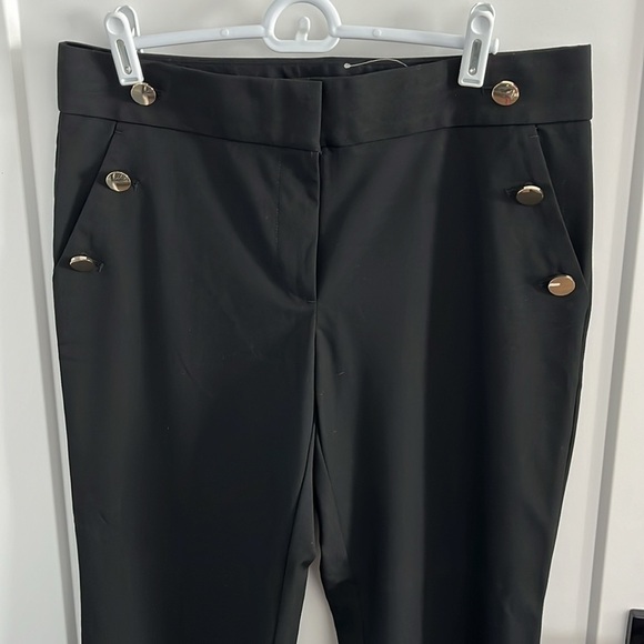 LOFT Black Marisa Sailor Trouser Dress Pants Size 8 - Picture 5 of 12